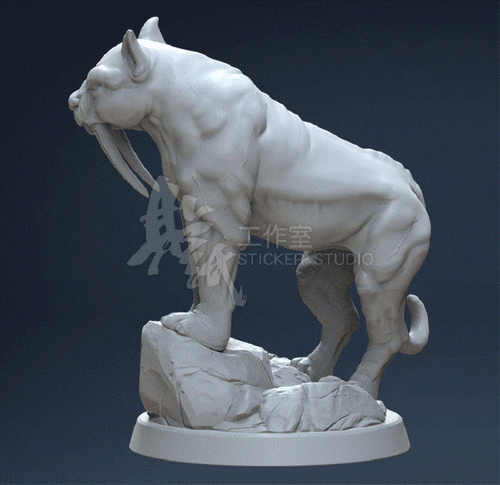 Sabretooth 3D Printing Animal Unpainted Figure Model GK Blank Kit New In Stock - 第 4/7 張圖片