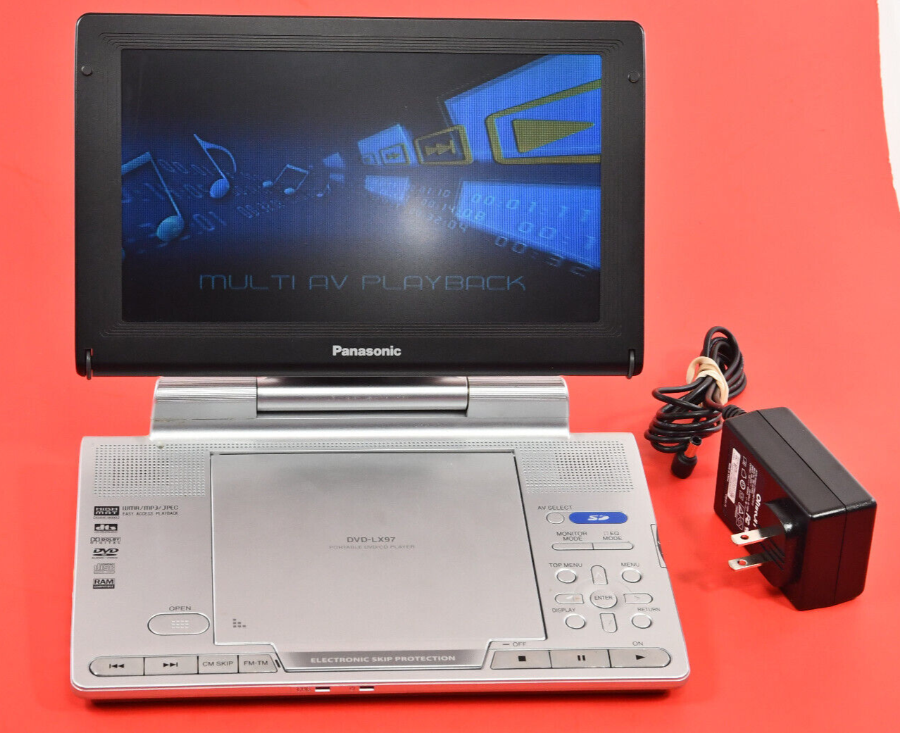 Panasonic DVD-LX97 9-inch Portable DVD Player - Silver