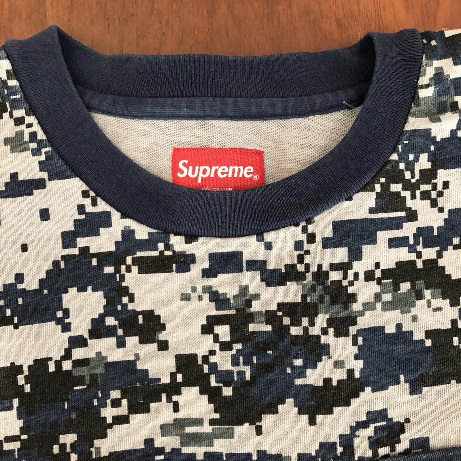 Supreme NY Digi Camo Tee GRAND 2016 camouflage boîte numérique logo Futura RARE