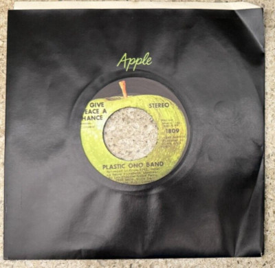 John Lennon Give Peace a Chance Original 1969 Pressing Apple 1809 7'' Vinyl Mint