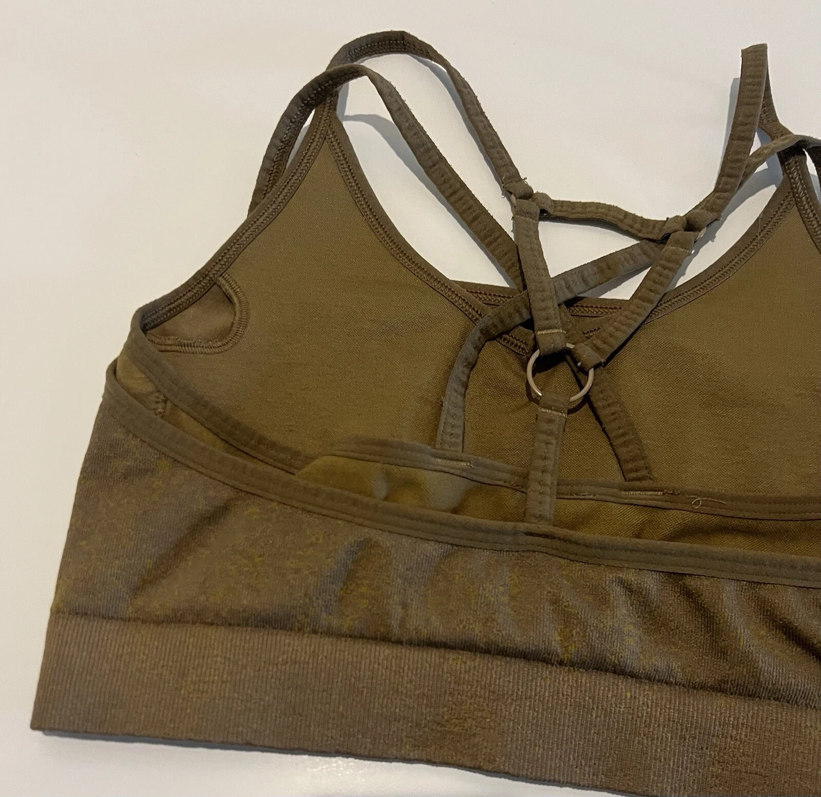 gymshark adapt fleck seamless burnt green brown tank-bra