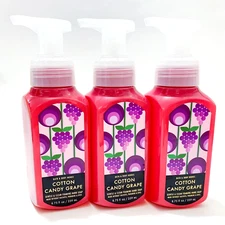 3-Pack Bath & Body Works COTTON CANDY GRAPE Gentle Foaming Hand Soap 8.75 HTF