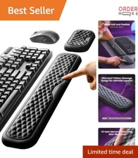 Ergonomic Memory Foam Wrist Rest Set for Keyboard and Mouse Support Office