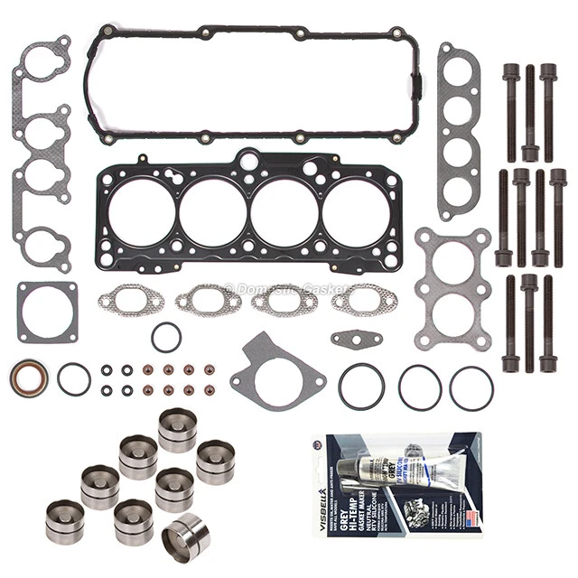 Juego de juntas de culata pernos elevadores aptos para 93-02 Volkswagen Jetta Golf Passat 2.0 8V ABA Foto 4 de 4