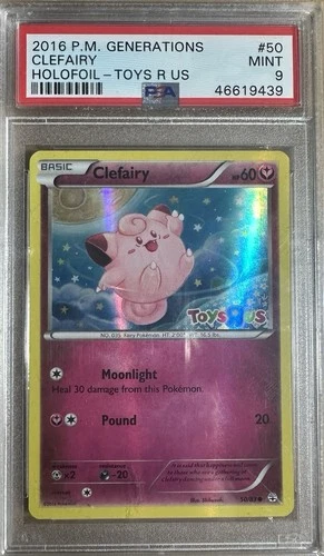 PSA 9 CLEFAIRY HOLO #50 XY GENERATIONS TOYS R US PROMO 2016