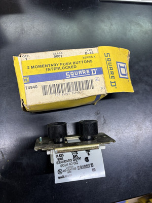 SQUARE D 9001-B45 PUSH BUTTON STATION INTERLOCKED