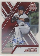 2017 Panini Elite Extra Edition Status Red Die-Cut 66/75 Jaime Barria Auto 5c9