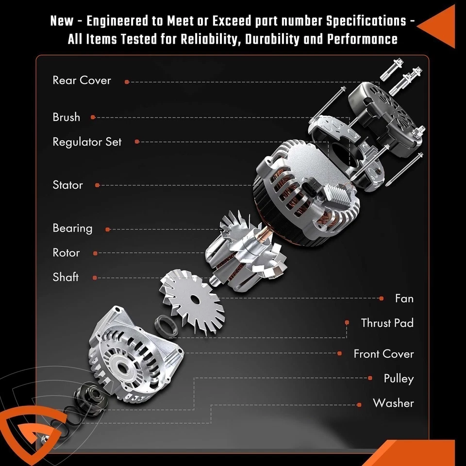 Alternador para camioneta Chevy Cadillac Gmc 1500 2500 3500 Yukon High S Foto 4 de 4