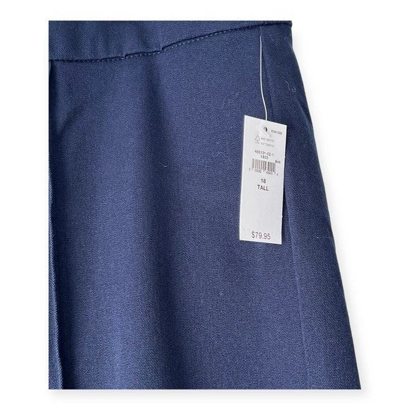 Pantalones de vestir plisados elegantes azul marino talla 16 altos nuevos con etiquetas $89 GAP Foto 4 de 4