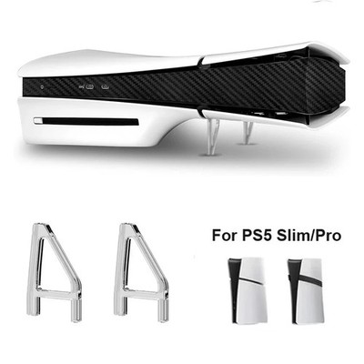 2X Horizontaler Ständer für PS5 Slim Disc Edition Konsole Standfuß Halterung