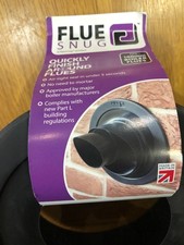 100mm Boiler Flue Pipe Snug - Black, complies with Part L Build Regs. 152mm hole