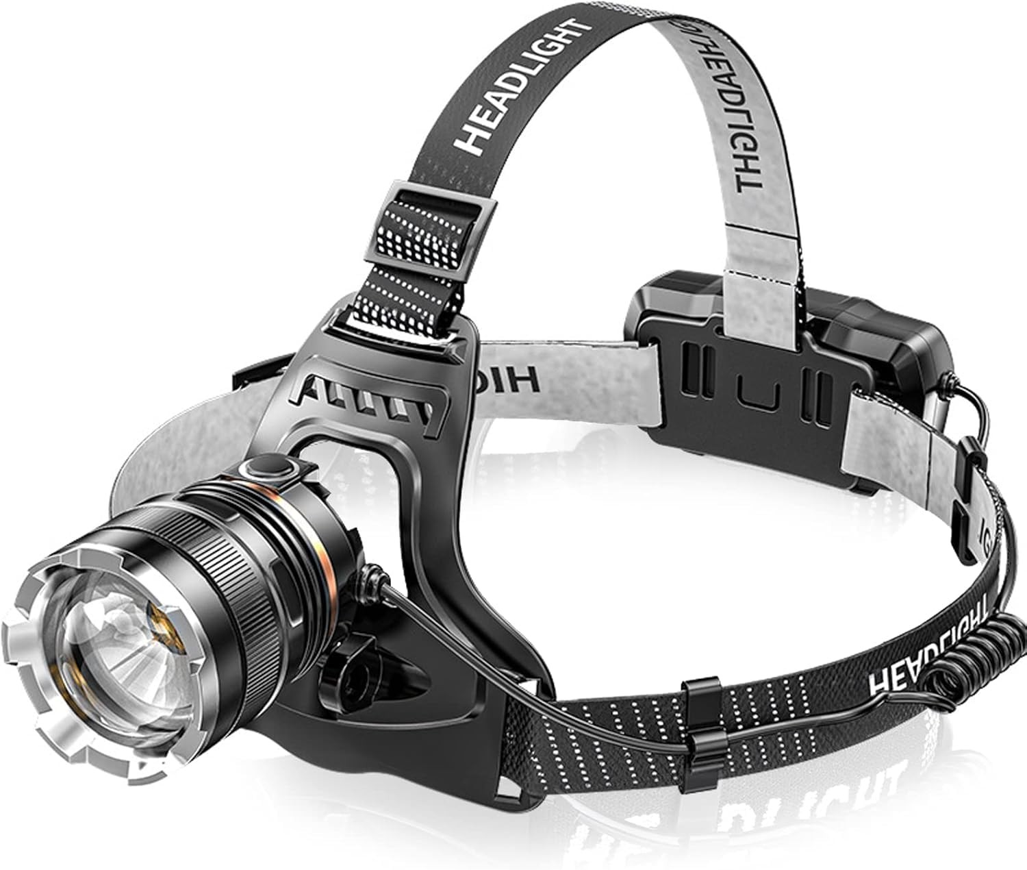 Head Torch Rechargeable,Super Bright 50000LM 6 Modes LED Headlight with Red War