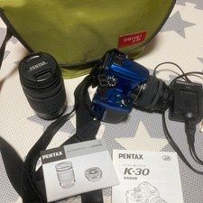 PENTAX K-30 Double Zoom Kit Crystal Blue APS-C DSLR Camera with Lenses