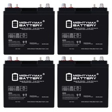 Mighty Max 8v, 180ah, Agm, Dual Terminal Replaces Electric Tow Tractors - 4 Pack