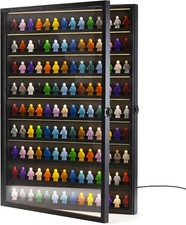 Large 126 Minifigures Miniature Display Case ,LED Building Block Toy Collectible