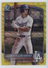 2025 Bowman Chrome Prospects Yellow Wave Refractor 12/75 Kellon Lindsey 10no
