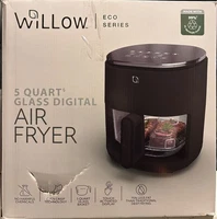 Willow 5-Qt Glass Digital Air Fryer W/ Touch-Screen, 1500 W, Black