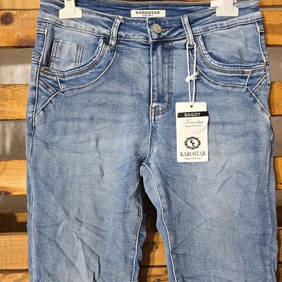 KAROSTAR DAMEN JEANS DENIM COLLECTION BAGGY  HOSE Gr.38 bis 48 TOP AKTUELL K2716