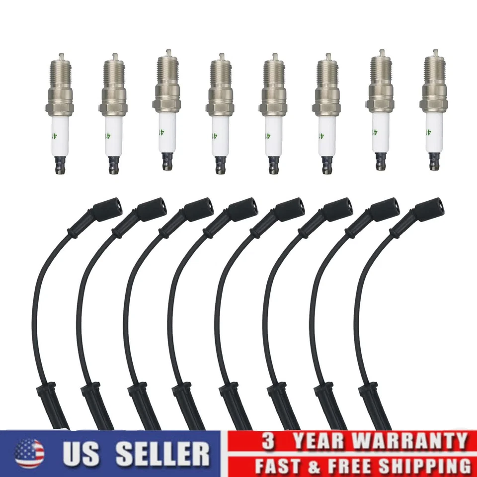 8mm Wireset + 8 Spark Plug 41-962 for Chevy Silverado 1500 GMC Sierra V8 US - Изображение 4 из 4