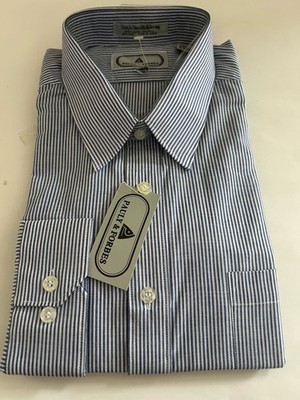 Pauly & Forbes Cotton Blend Long Sleeve Striped Shirt Men s size 16 1/2