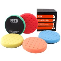 Spta 5Tlg Polierschwamm Set 150Mm Klett Waffle Polierpad Auto Poliermaschine