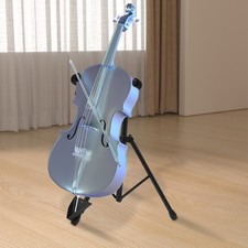 Adjustable Foldable Stand for Cello with Hook for Bow - Black