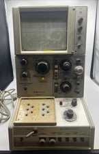 Tektronix 577 Curve Tracer With 177 Test Fixture & Adapter Powers On