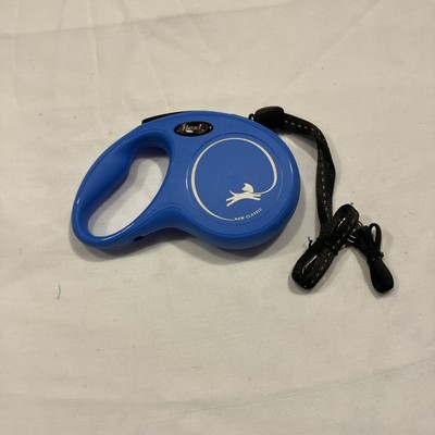 Flexi 8 Meter Small Retractable Dog Leash - Black/ Blue