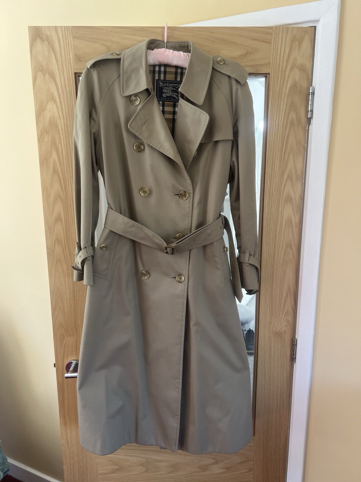 Vintage Women’s Burberry Nova Trench Coat, Size 10 Petite, Worn Twice