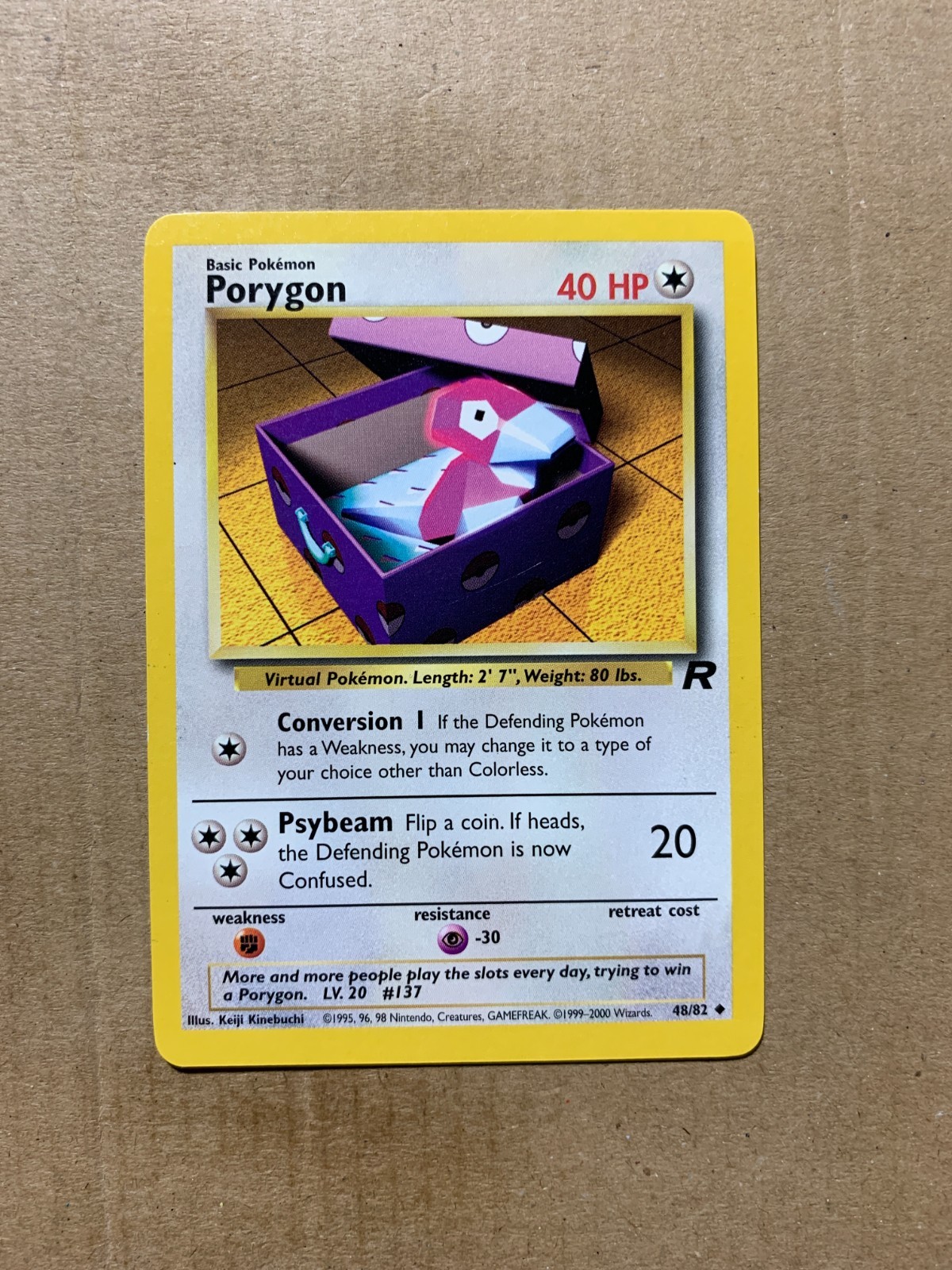 Porygon 48/82 Team Rocket - Common Pokemon Card - NM/Mint