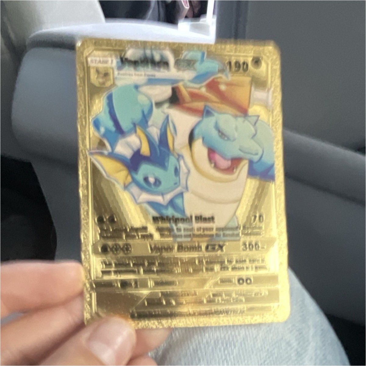 Pokémon Vaporeon Blastoise GX 190 Gold Metal Metallic 190HP 300+