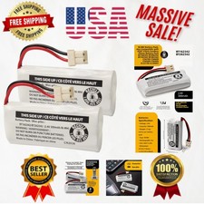 2-Pack 2.4V 300mAh NiMH Batteries for VTech Cordless Phones - Rechargeable Power