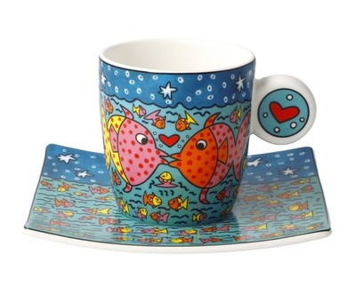 James Rizzi Family of Fish 2026 Espressotasse mit Untertasse Goebel