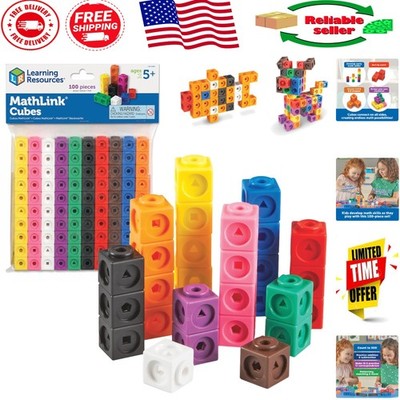 100-Piece MathLink Cubes for Engaging STEM Play and Essential Learning for Kids