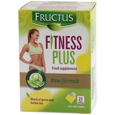2x Fructis Fitness Plus Kräutertee 25 Beutel - natürliche Mischung zur Entgiftung
