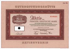 Gutehoffnungsh&uuml;tte AV Bergbau 1982 N&uuml;rnberg Oberhausen E&szlig;lingen GHH Haniel 50 DM