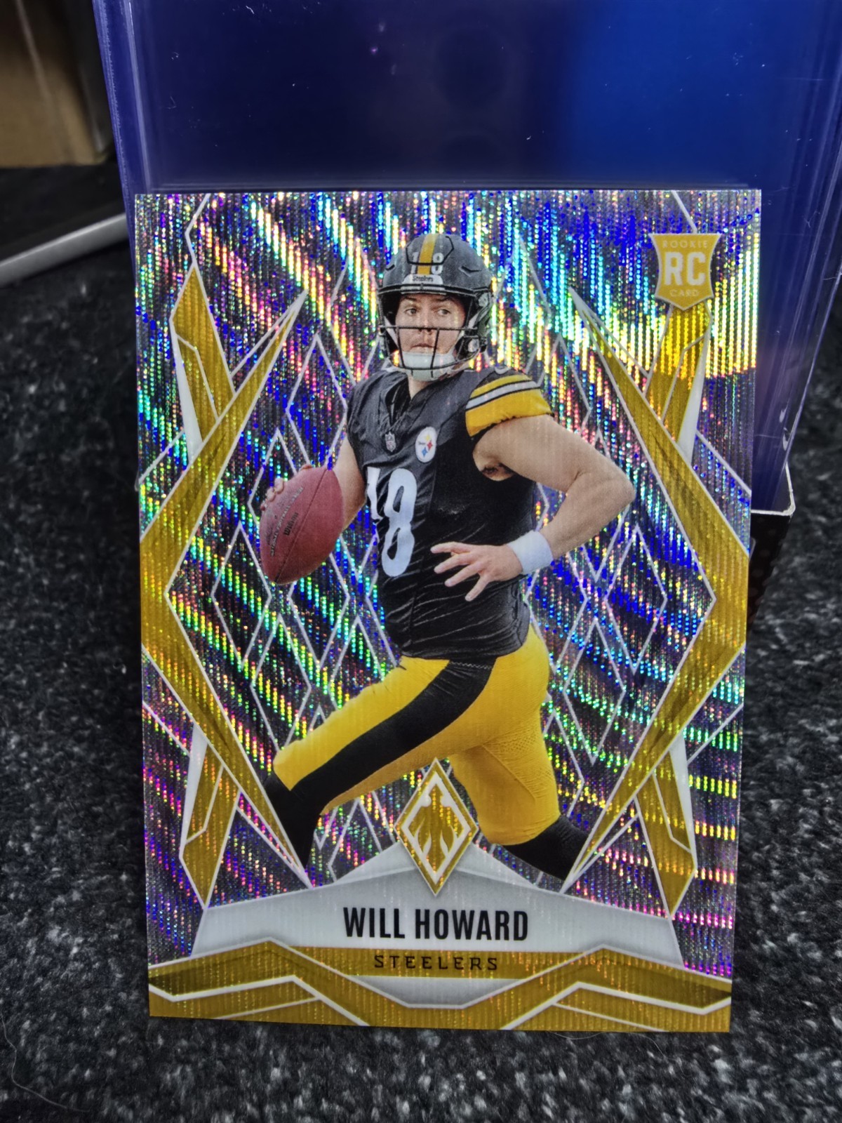 Will Howard 2025 Panini Phoenix #165 Silver Wave Prizm SP /199 Steelers