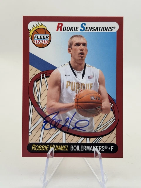 RARE Robbie Hummel Purdue Boilermakers Basketball Auto Fleer Retro Card Valpo RC