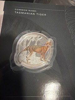 2021 Solomon Islands $2 Tasmanian Tiger Colorized Proof 1 oz .9999 Silver