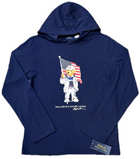 Polo Ralph Lauren Polo Bear Team USA Hoodie Youth Large Olympic Navy NWT