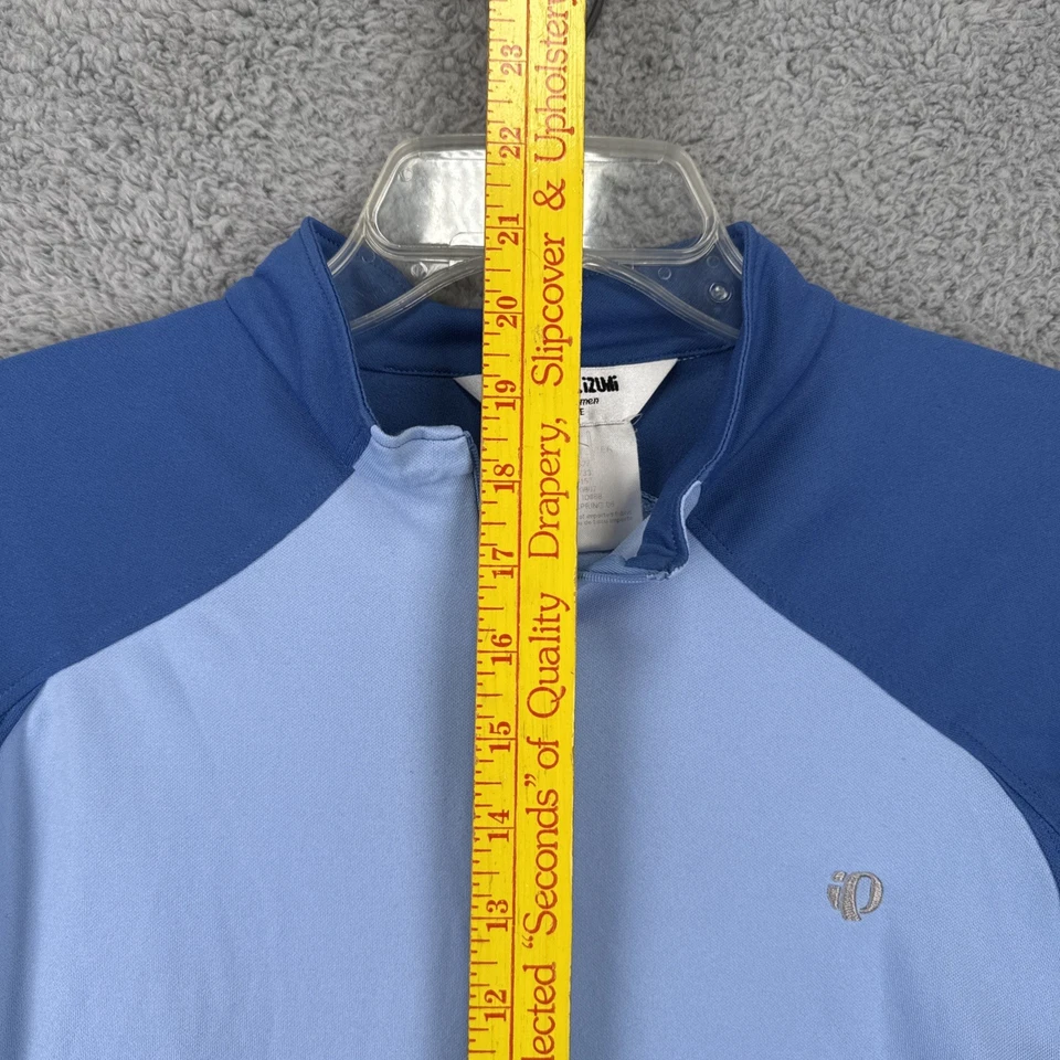 Camisa de ciclismo feminina Pearl Izumi grande S/S bolsos aquáticos 1/4 zíper - Imagem 3 de 4