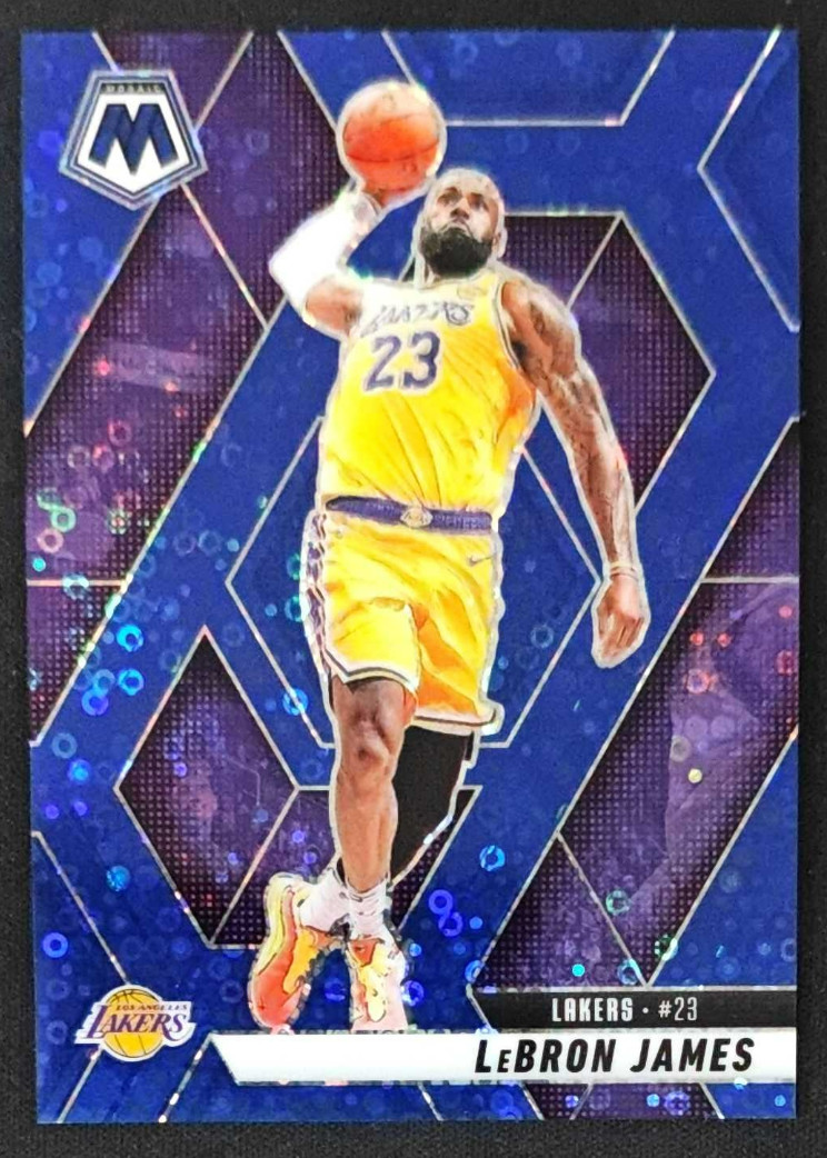 LeBron James 2024-25 Panini Mosaic 02/85 Blue Disco Lakers #180