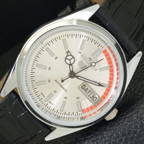 JAPAN VINTAGE REFURBISHED SEIKO 5 AUTOMATIC 6309A MENS SILVER WATCH a440863-1