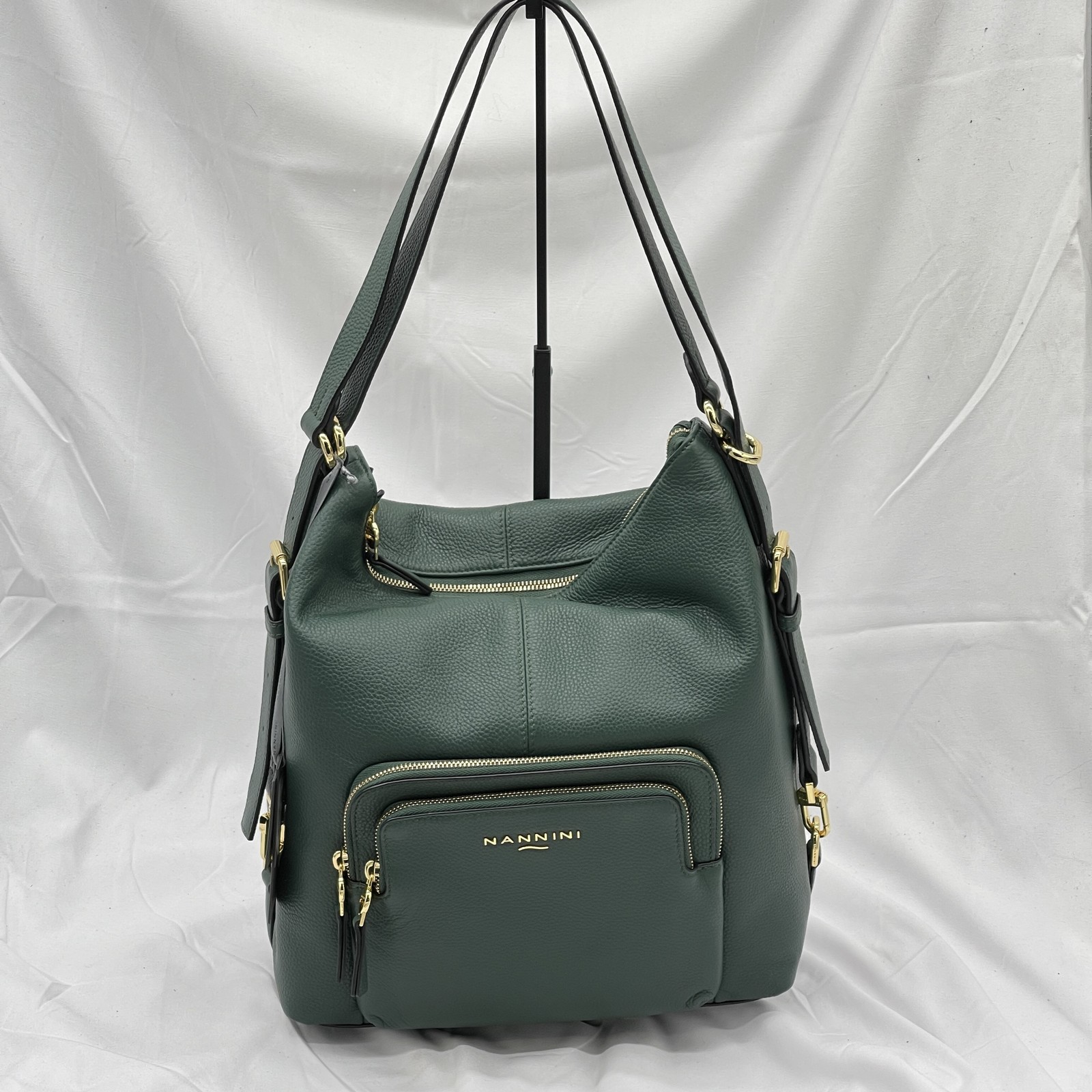 Nannini Womens Tiziana Shoulder Bag Leather Green