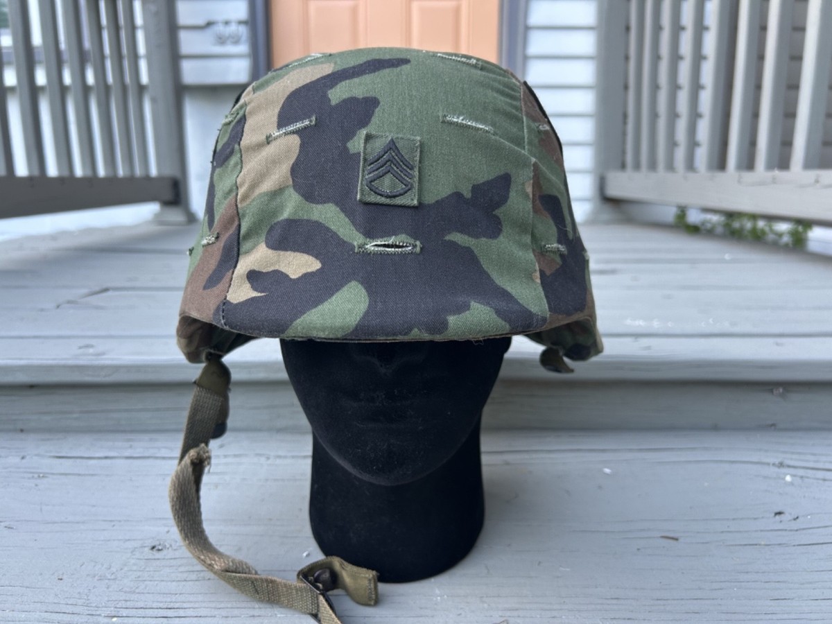 ニ*ー様 US ARMOR PASGT LARGE Large US Army PASGT Helmet M81 Woodland Ballistic Helmet 101st