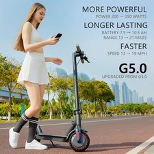 G5.0 Electric Scooter 36V 10.5AH High Capacity Battery 21 Miles Long 22 Mph