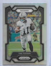 2023 Panini Prizm TRE TUCKER Rookie RC Silver Holo Team Color Match Raiders!!