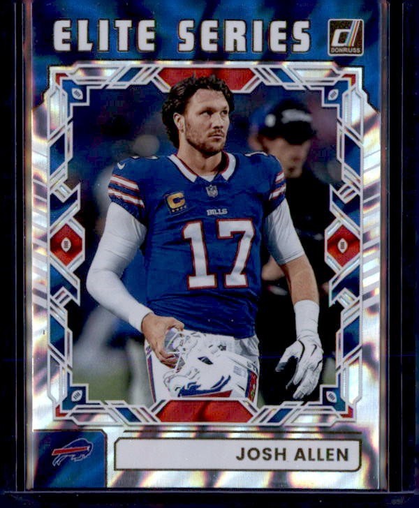 Josh Allen #TES-JAL Football Cards 2025 Panini Donruss The Elite Series trading card — raw and PSA graded price guide