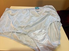Vintage Vanity Fair Perfectly Yours Shiny Silky Nylon Panties 10 3XL Bb Blue