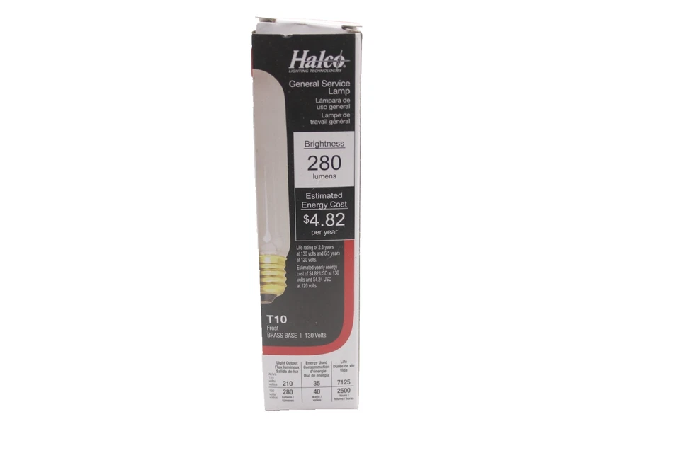 Halco 9015 T10 T-10 Tube Tubular Frost Bulb Light 40W 40 W 130V - Image 2 of 4